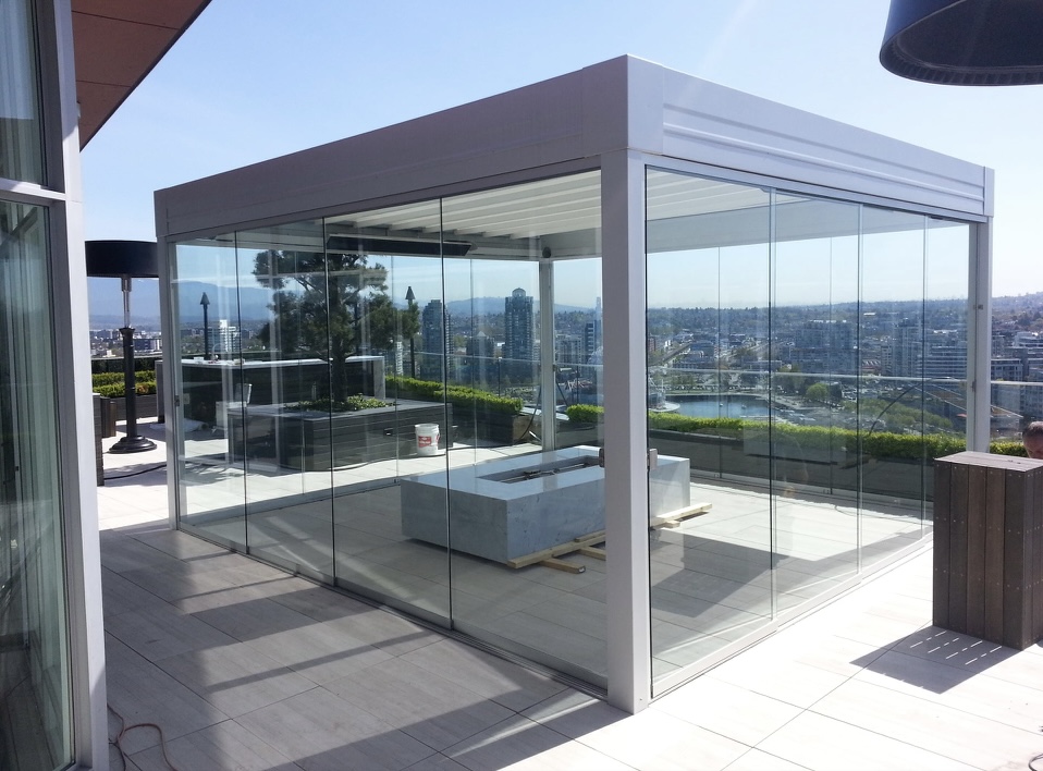 sliding glass enclosure